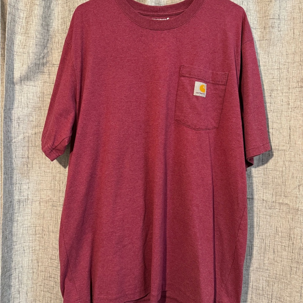 Carhartt Men's Burgundy Short Sleeve Tee